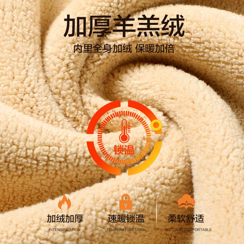 保暖裤男士冬季加厚加绒毛线裤2025新款衬裤男款打底羊毛护膝秋裤