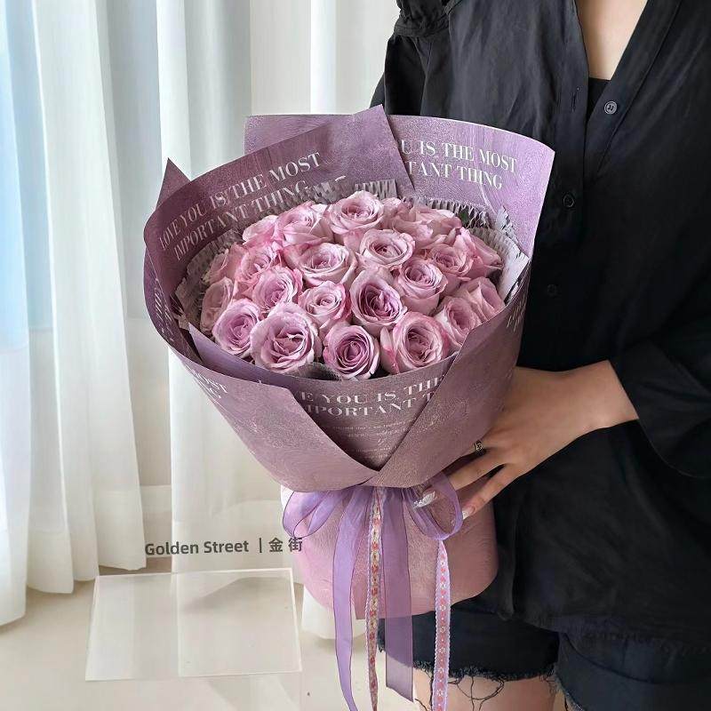 江海新款复古油画风乌梅子酱鲜花包装纸材料印花艺术纸花束包花纸,淘宝优惠券,粉丝福利购,淘宝优惠卷