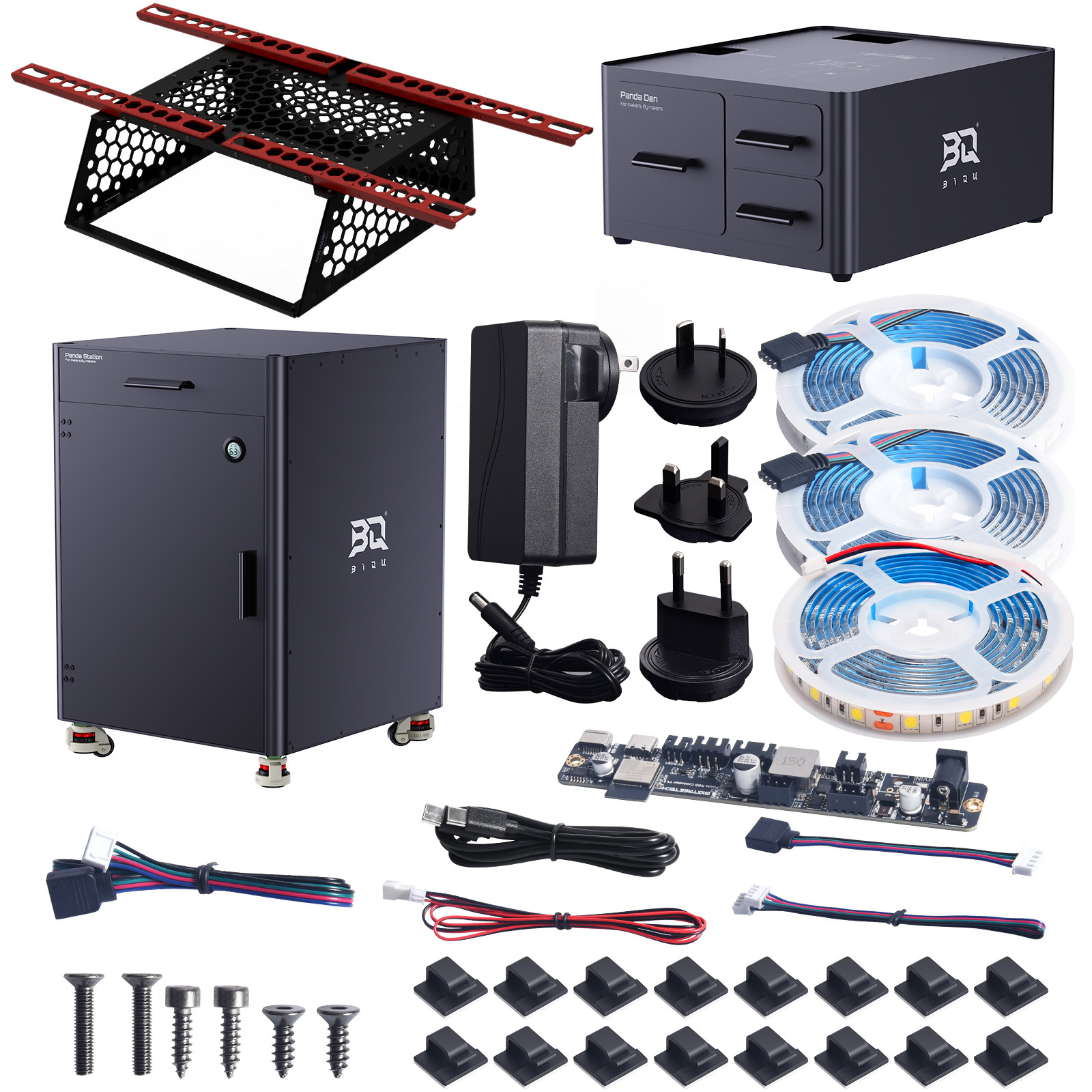 BIQU 打印机收纳方案AMS支架增高散热DIY升级P1S配件X1适用拓竹,淘宝优惠券,粉丝福利购,淘宝优惠卷