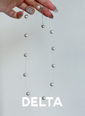 珍珠项链925纯银锁骨链气质简约