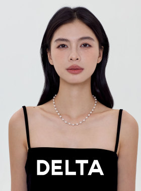 珍珠碎银子项链颈链女款2025新款爆款高级感轻奢小众锁骨链粉色