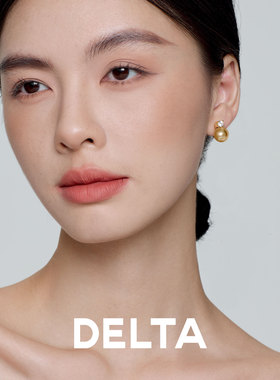 DELTA轻奢南洋金珠戴妃珍珠耳饰