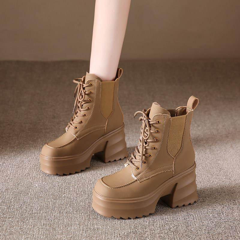 春季厚底增高马丁靴女英伦风复古短靴女秋冬季新款网红加绒0122u,淘宝优惠券,粉丝福利购,淘宝优惠卷