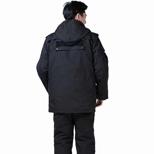 Толстая служба безопасности холодный -надежный слой многофункциональный военный тренажерный ватный ватный ватный курт из зимней хлопчатобумажной куртки.