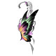 Butterfly flower cover scar sexy chest tattoo sticker