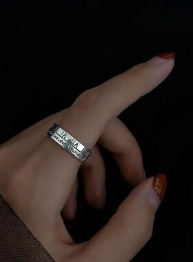 ins冷淡风戒指复古罗马数字戒指小众设计感男女款指环厂家直销
