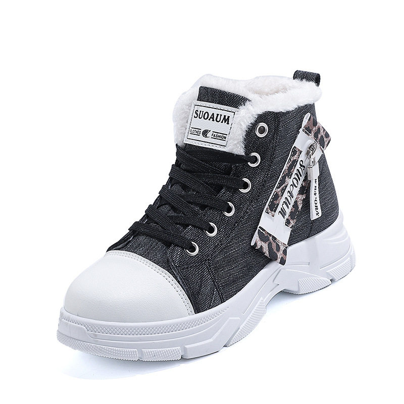 新款加绒帆布高帮女鞋2025冬季厚底增高休闲鞋运动马丁靴女MX006,淘宝优惠券,粉丝福利购,淘宝优惠卷