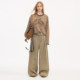 DIDDI MODA Striped Waist Natural Waist Straight Design Temperament Casual Pants Spring 2026