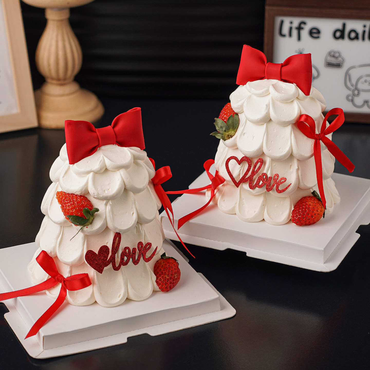 2.14情人节唯美蛋糕装饰闪粉镂空爱心love插牌情侣表白装扮插件,淘宝优惠券,粉丝福利购,淘宝优惠卷