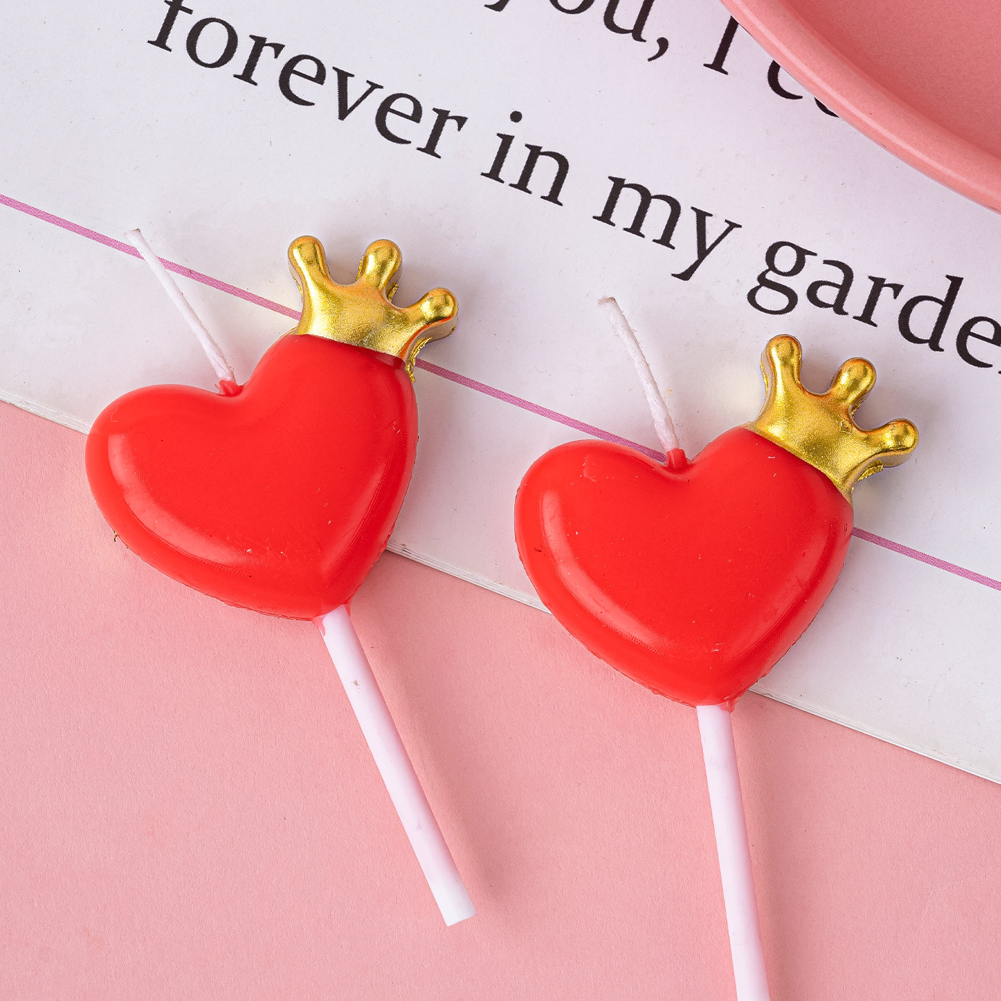 网红情人节蛋糕装饰皇冠桃心爱心蜡烛插件情侣告白表白生日装扮,淘宝优惠券,粉丝福利购,淘宝优惠卷