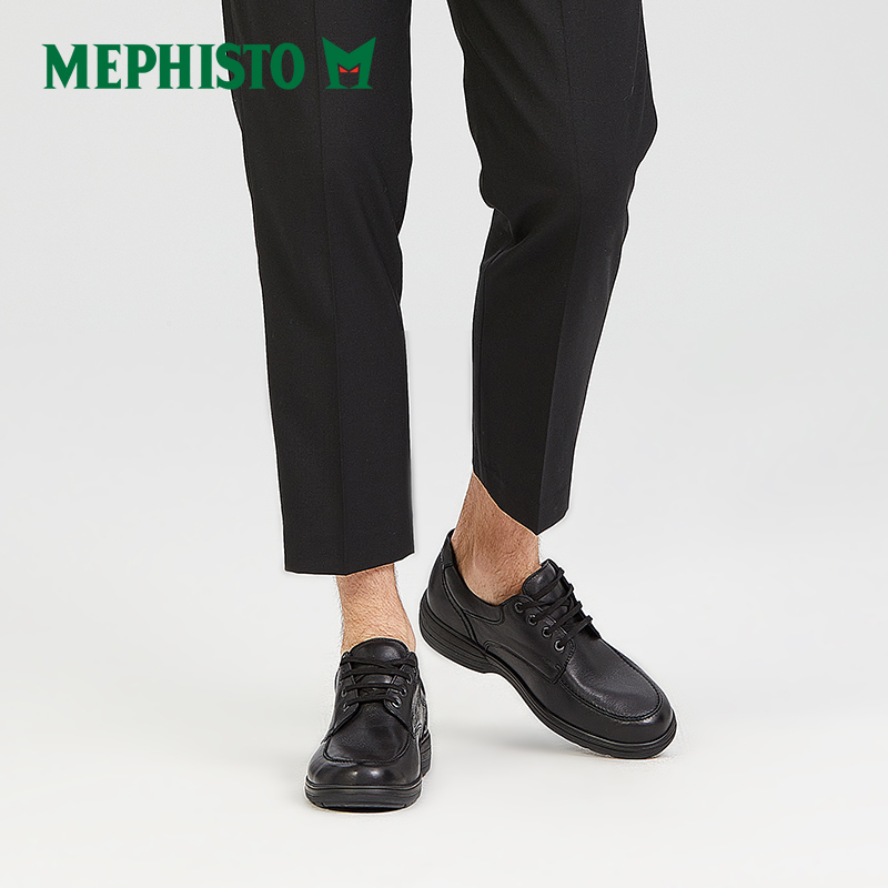 MEPHISTO/马飞仕图休闲皮鞋男真皮法国防水系带圆头休闲鞋 DOUK - 图0