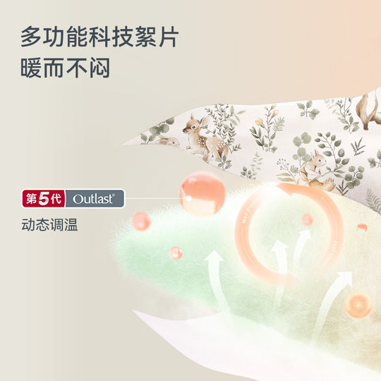 Ibaby constant temperature baby sleeping bag for boys and girls, anti-kicking quilt for autumn and winter, thickened children's pajamas, universal for all seasons