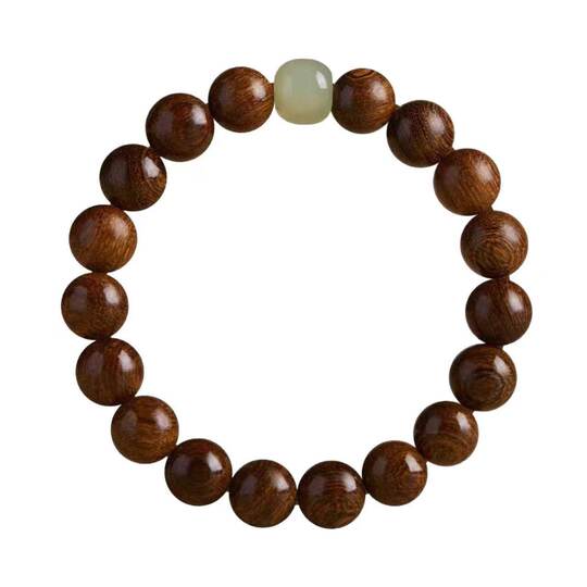 Golden silk sandalwood bracelets for boys Golden silk jade sinking grade bracelets for sandalwood artwork Buddhist beads Golden silk nanmu wood fortune