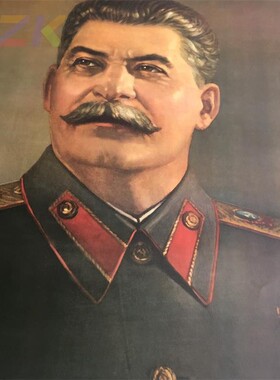 斯大林画像墙画名人领导人斯大林复古宣传画大厅房装饰画海报壁v4
