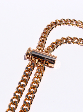 欧美塬单饰品夸张个性金色粗链条长款项链潮酷几款菱形大耳环V146