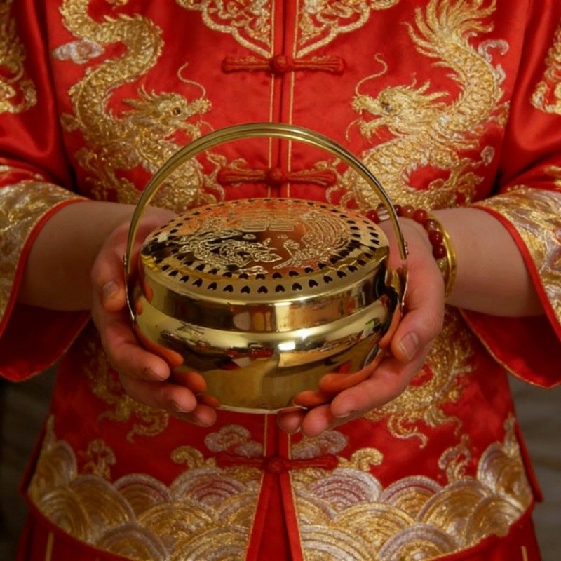 新娘陪嫁嫁妆旺夫铜火囱火铳手炉火冲旺盆炉传统结婚庆用品铜火炉,淘宝优惠券,粉丝福利购,淘宝优惠卷