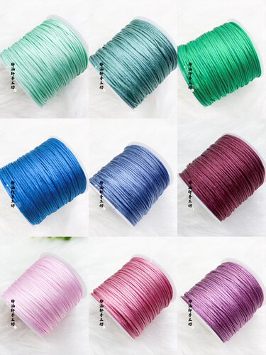 72号玉线60色手工编织吊坠线水晶手链DIY无弹力串珠0.8mm线圈芯线 - 图2
