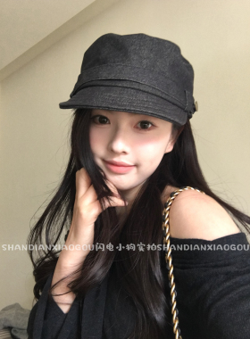软帽檐宽版马术帽*简约百搭显脸小女士春夏复古英伦风马术遮阳帽