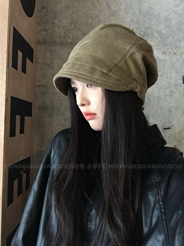 美式复古冷帽｜素颜遮脸渔夫帽堆子女秋冬黑色街头休闲显脸小包头 - 图2
