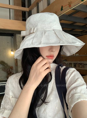 闪电小狗*透气防晒大檐遮阳帽子女大头围夏季时尚防紫外线太阳帽