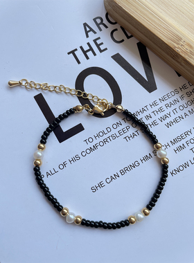 秋季新品原创日韩小众设计轻奢圆形淡水珍珠可调手链女神首饰品