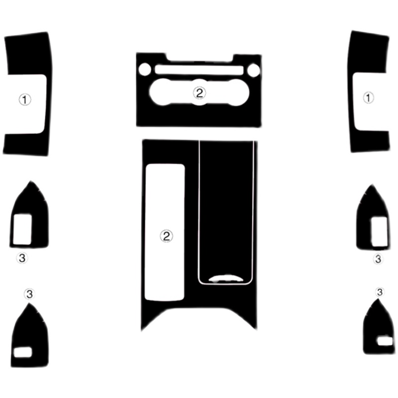 适用于14-17款路虎揽胜运动版内饰改色贴膜中控改装装饰碳纤贴纸-图3
