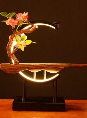 禅意摆件家用观音像观世音菩萨客厅佛像装饰品家居供奉摆件LED灯