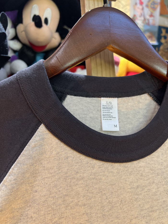 美式复古 vintage 可爱趣味米老鼠 拼色插肩粗棉重磅男女情侣T恤,淘宝优惠券,粉丝福利购,淘宝优惠卷