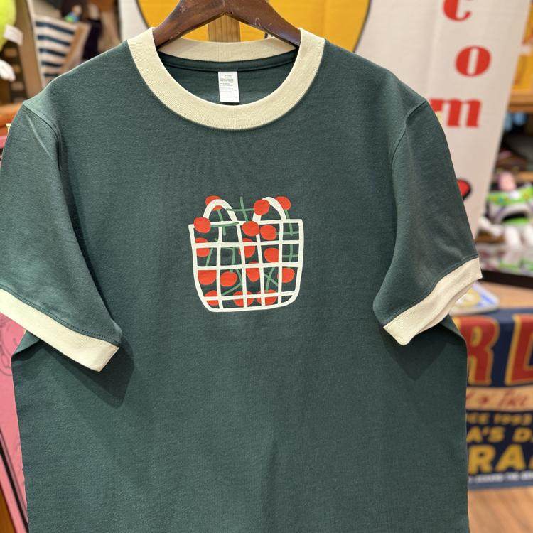美式复古 vintage 趣味可爱一篮子樱桃  拼色纯棉重磅男女情侣T恤,淘宝优惠券,粉丝福利购,淘宝优惠卷