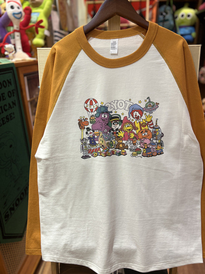 美式复古  vintage 麦当劳一家 插肩拼色重磅纯棉休闲男女情侣T恤,淘宝优惠券,粉丝福利购,淘宝优惠卷