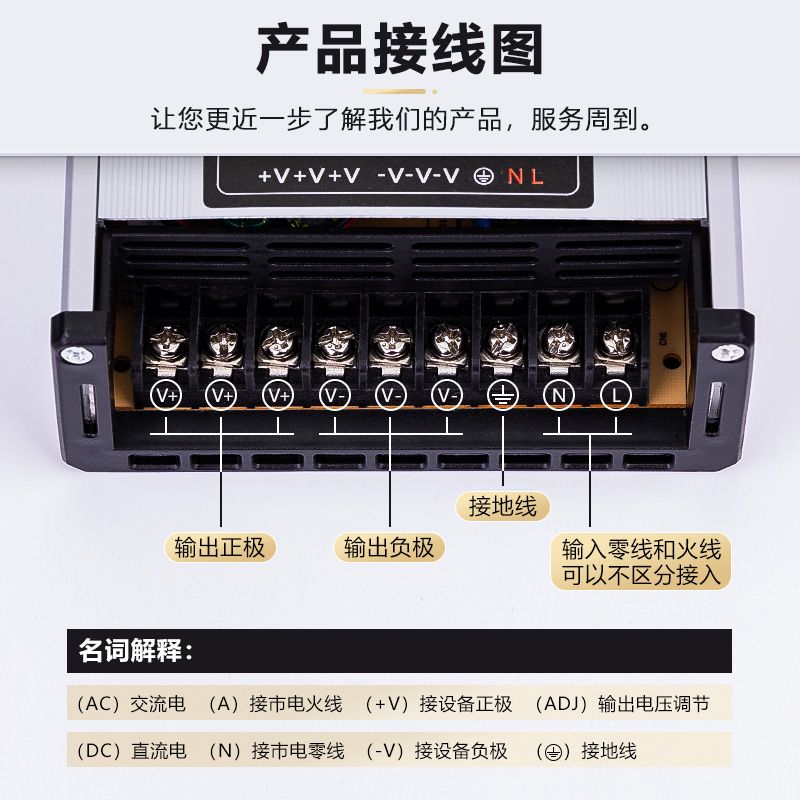 LED防雨开关电源5V24V12V 33A 400W发光字灯箱户外广告招牌变压器-图2