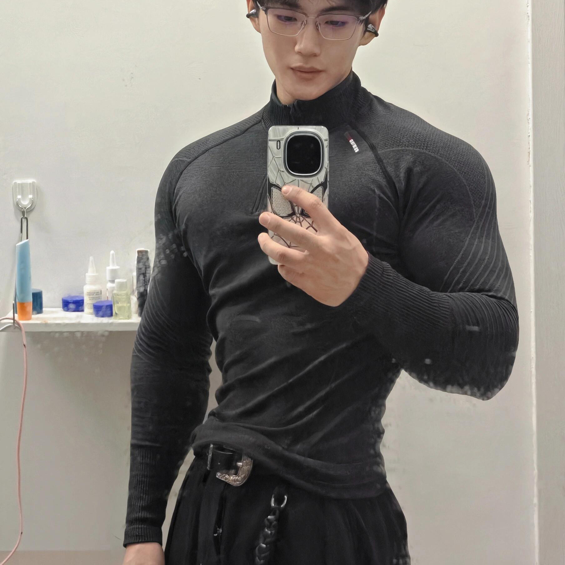 半拉链无缝提花健身紧身衣长袖高弹训练服显肌肉教练打底速干上衣,淘宝优惠券,粉丝福利购,淘宝优惠卷