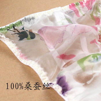 2020 ຮູບແບບໃຫມ່ 100% mulberry silk thong ແມ່ຍິງແອວຕ່ໍາໂປ່ງໃສ georgette ເທິງຊຸດຊັ້ນໃນ sexy