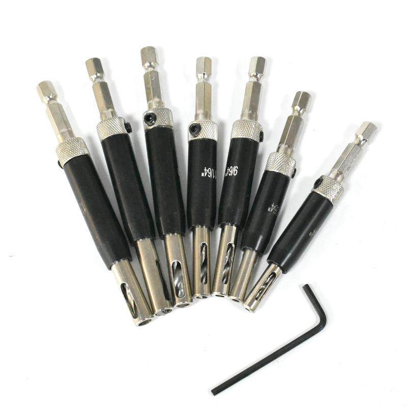 木工铰链打孔器钻头门窗合页开孔工具黑色六角定位打眼一体木工钻,淘宝优惠券,粉丝福利购,淘宝优惠卷