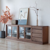 North American Black Walnuts Wood Full Solid Wood Bookcase Modern Minima Cherry Wood Log Multifunction Storage Containing dwarf bookcase