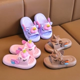 Детские тапочки, летняя обувь, милые мультяшные нескользящие слайдеры для принцессы, мягкая подошва