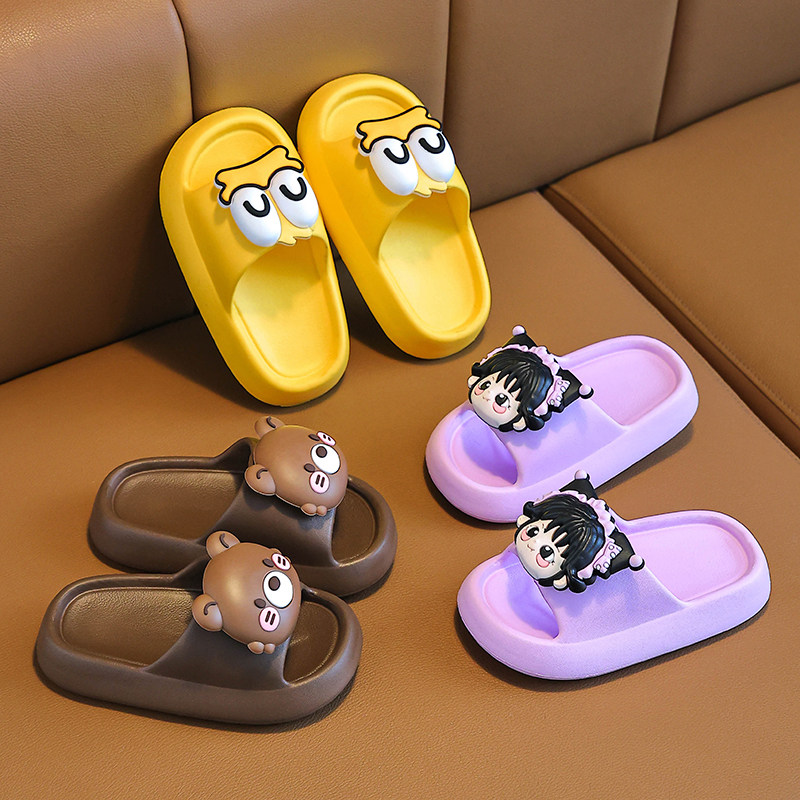 男童拖鞋2025夏季女童卡通可爱居家亲子防滑软底室内浴室洗澡拖鞋