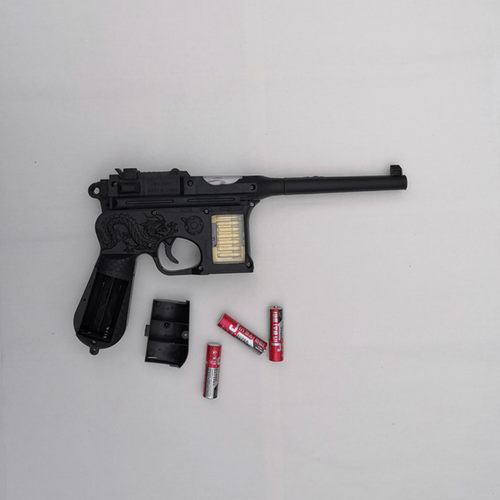 儿童玩具枪演出道具盒子枪驳壳枪八路军短枪红军毛瑟枪电动音乐枪 - 图1