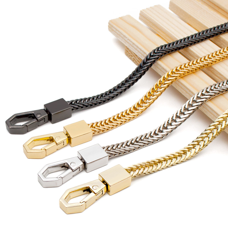 包包链条配件高档不掉色女包链子扁宽粗单肩斜跨铁链金属链条单买 - 图3