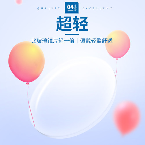 锆钻非球面防辐射近视远视散光树脂镜片1.56 1.61 1.67 1.71 1.74 - 图2