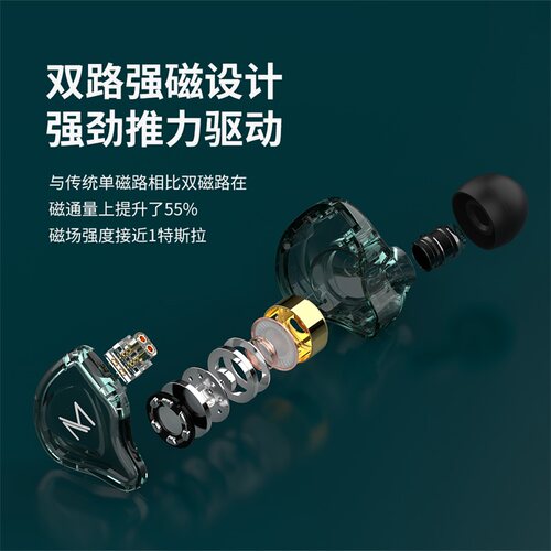 TRN mt1手机耳机入耳式动圈游戏音乐HIFI重低音带麦耳塞TypeC通话 - 图0