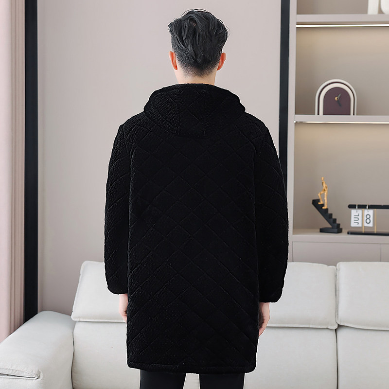 冬季保暖男士加绒加厚棉衣休闲大褂加长过膝罩衣工作服家居服棉服,淘宝优惠券,粉丝福利购,淘宝优惠卷