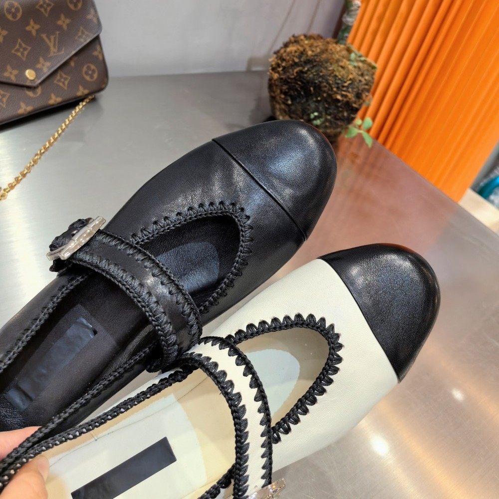 欧洲站女鞋26春季时尚撞色软小羊皮圆头一字带舒适平底玛丽珍单鞋,淘宝优惠券,粉丝福利购,淘宝优惠卷