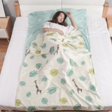 Дорожный спальный мешок для путешествий, портативная простыня для взрослых, хлопковый пододеяльник для двоих