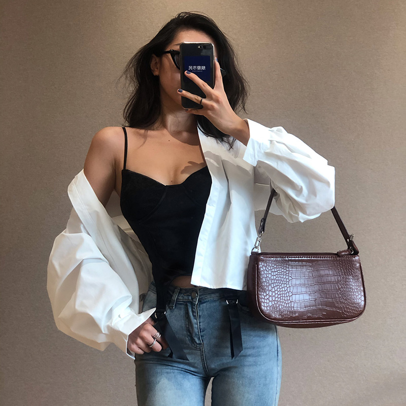 修身百搭短款露脐时尚上衣设计感 姓感吊带背心女欧美 instahot ins 修身百搭短款露脐时尚上衣设计感 姓感吊带背心女欧美 instahot ins