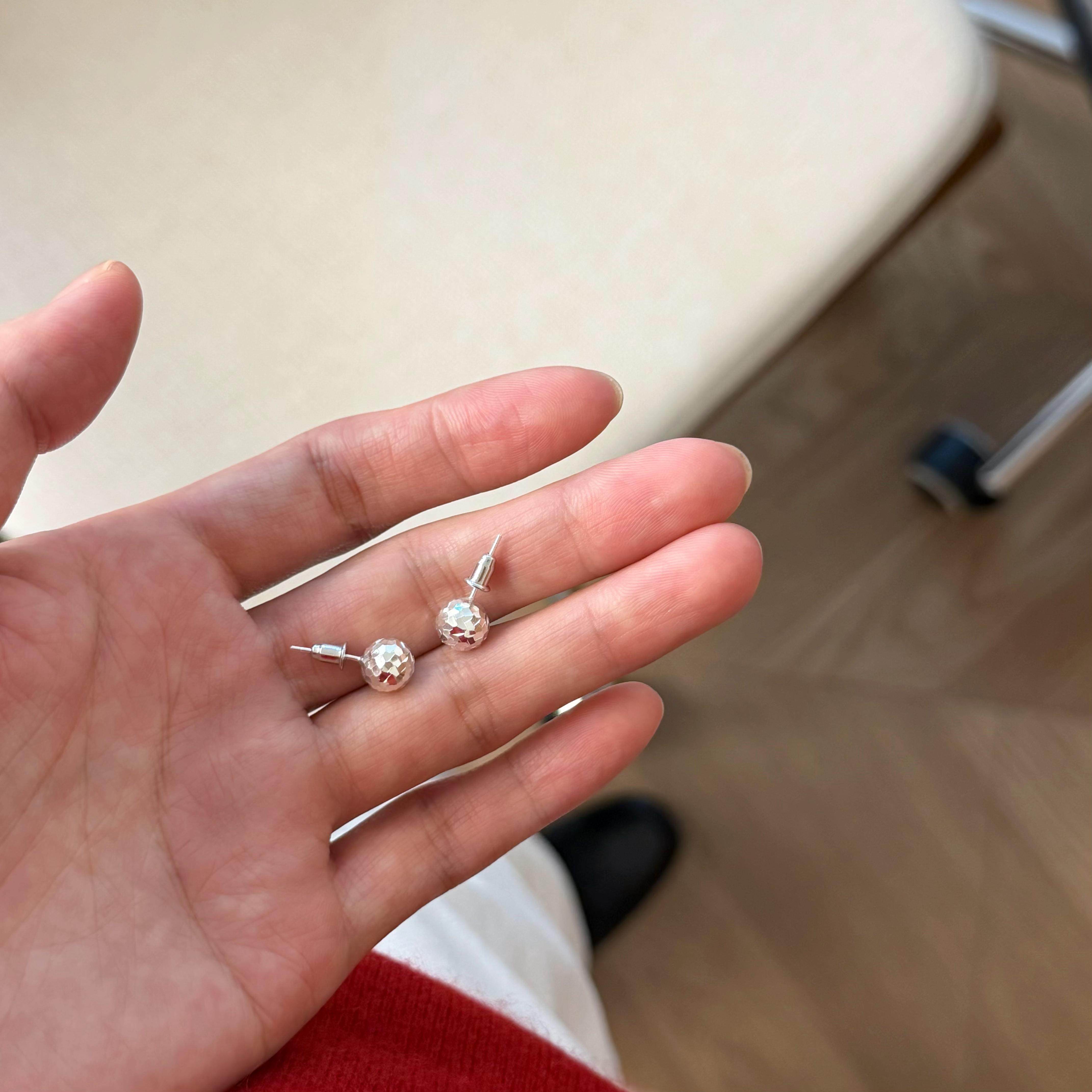 足银耳饰 碎冰冰个性百搭简约耳钉,淘宝优惠券,粉丝福利购,淘宝优惠卷