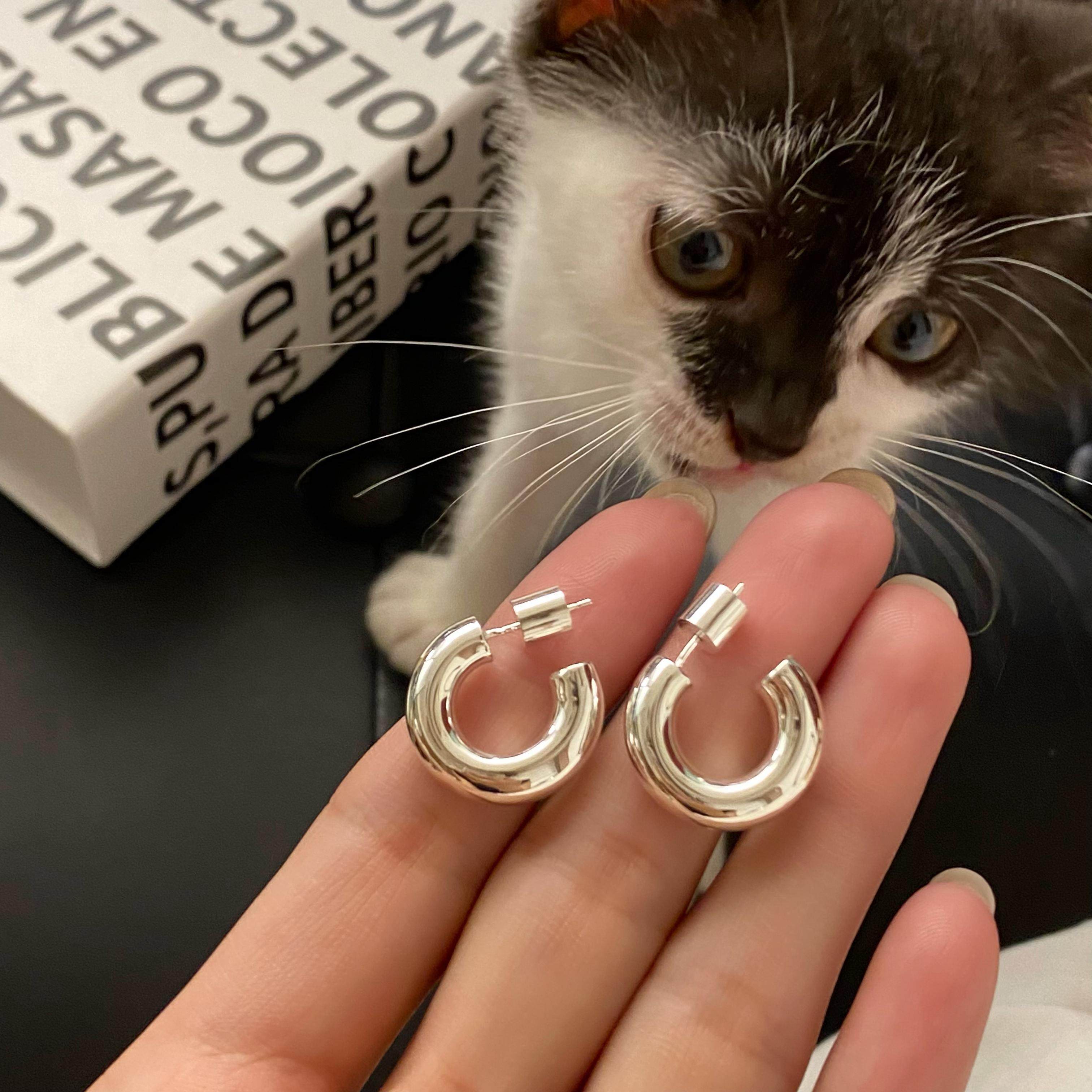 C形光面气质百搭简约小众耳钉,淘宝优惠券,粉丝福利购,淘宝优惠卷