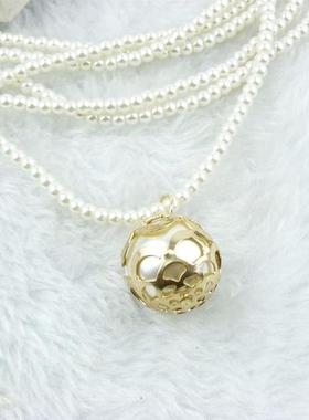 日韩版时尚多层珍珠项链女长款毛衣链秋冬新款百搭名媛气质配饰