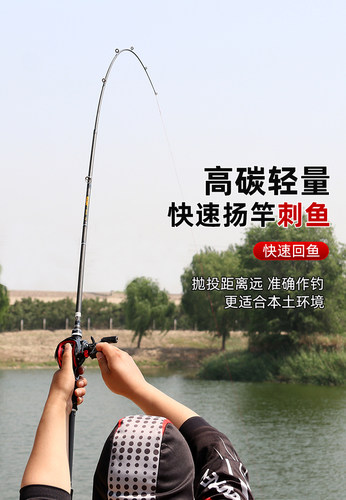 路亚竿全套新手套装碳素远投海竿抛竿鱼竿水滴轮纺车轮入门套装 - 图2