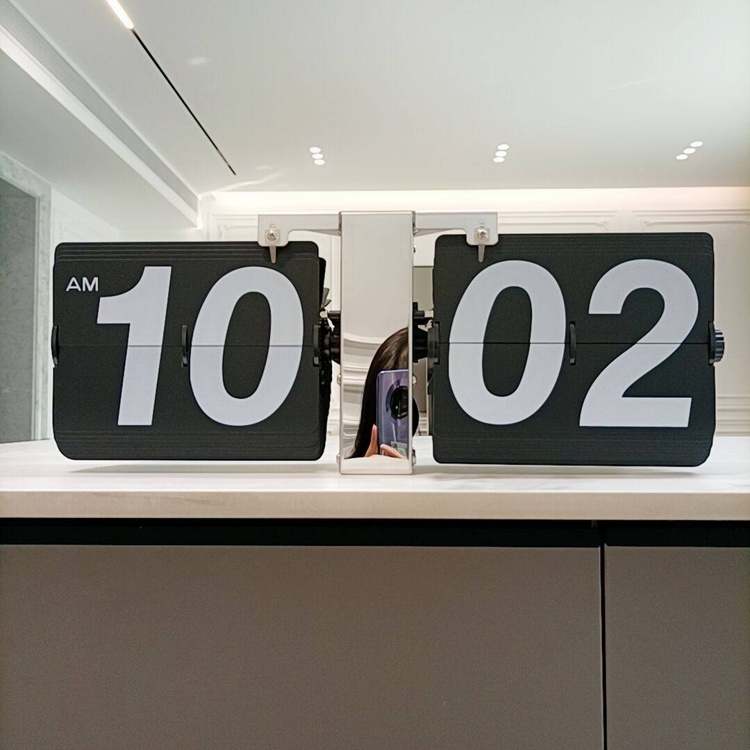 欧式钟表复古机械自动翻页钟客厅创意钟大号座钟挂钟个性时钟包邮,淘宝优惠券,粉丝福利购,淘宝优惠卷